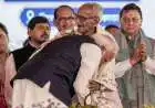 PM Modi Touches BJP Veteran Makhan Lal Sarkar's Feet At Bengal Oath Event