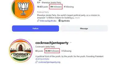Cockroach Janata Party Beats BJP on Instagram