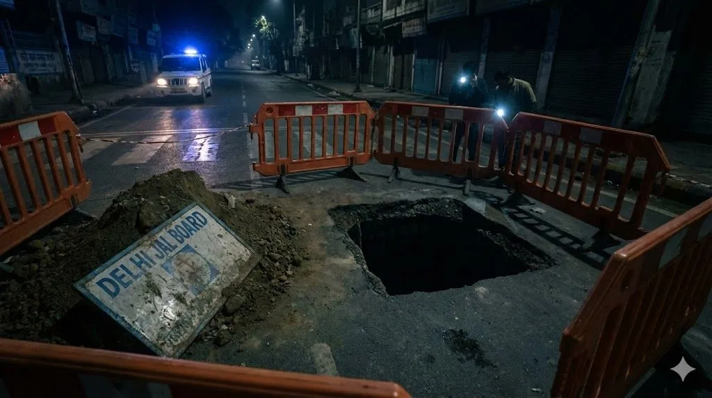 Janakpuri Horror: Eyewitness Says Biker Fell Into Pit, Authorities Were Informed but Silent