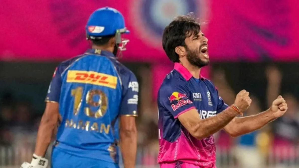 RR Beats MI by 27 Runs in Rain-Shortened Guwahati Match