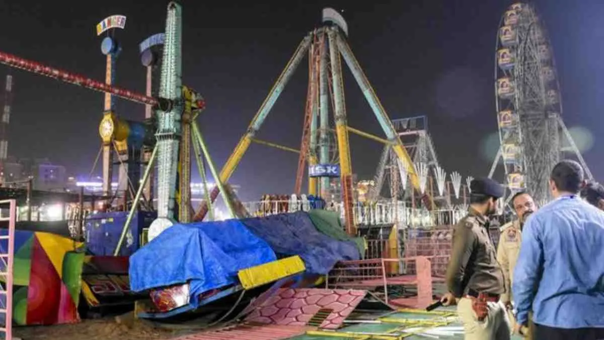 Inspector Dies, 13 Injured as Tsunami Swing Collapses at Surajkund Mela in Faridabad