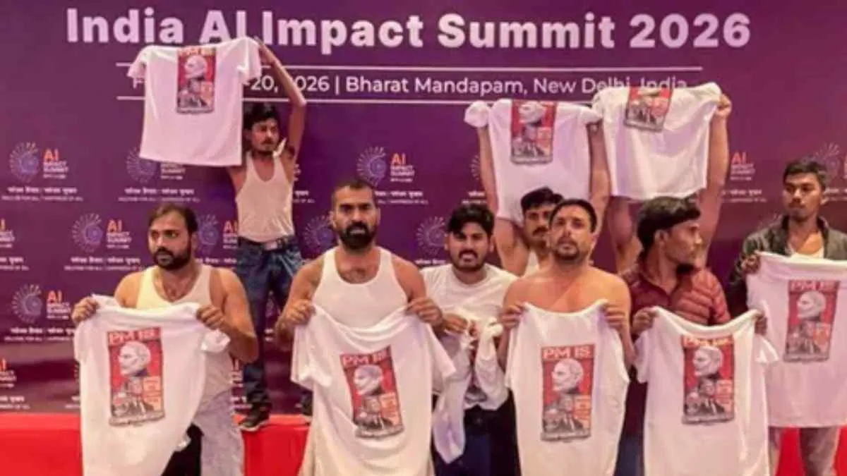 IYC Shirtless Stunt Shames India at AI Summit: BJP Slams Congress