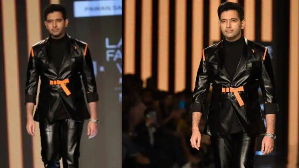 AAP Party Member Raghav Chaddha Walks The Ramp At The Prestigious Fashion Week 2023